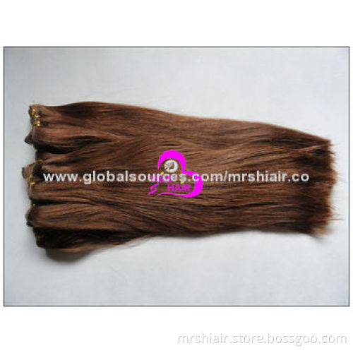 20-inch Brown Indian Remy Hair Weaves